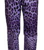 Dolce &amp; Gabbana Elegant High Waist Straight Purple Pants