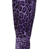 Dolce &amp; Gabbana Elegant High Waist Straight Purple Pants