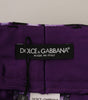 Dolce &amp; Gabbana Elegant High Waist Straight Purple Pants