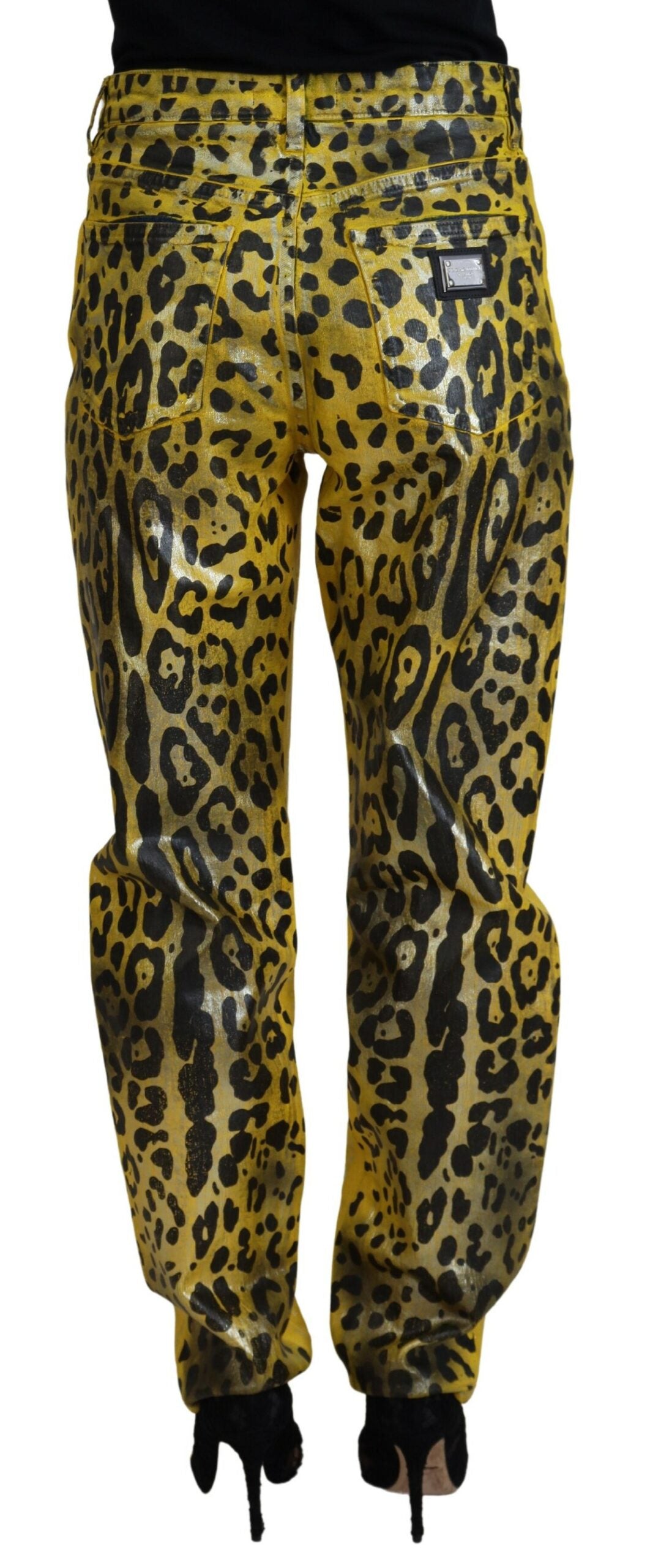 Dolce &amp; Gabbana Chic High Waist Straight Jeans in Vibrant Yellow