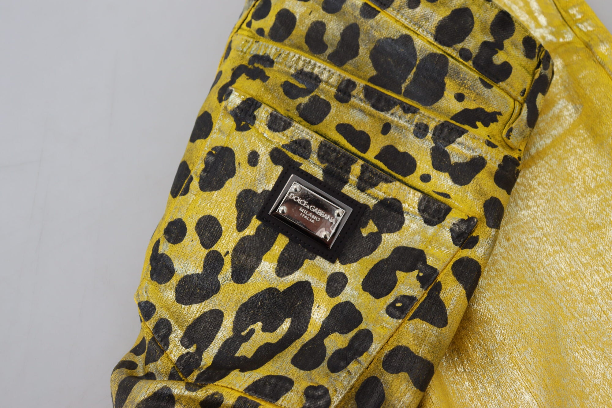 Dolce &amp; Gabbana Chic High Waist Straight Jeans in Vibrant Yellow