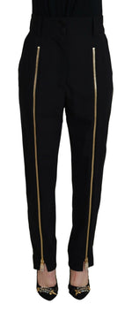 Dolce &amp; Gabbana Elegant High Waist Tapered Wool Pants