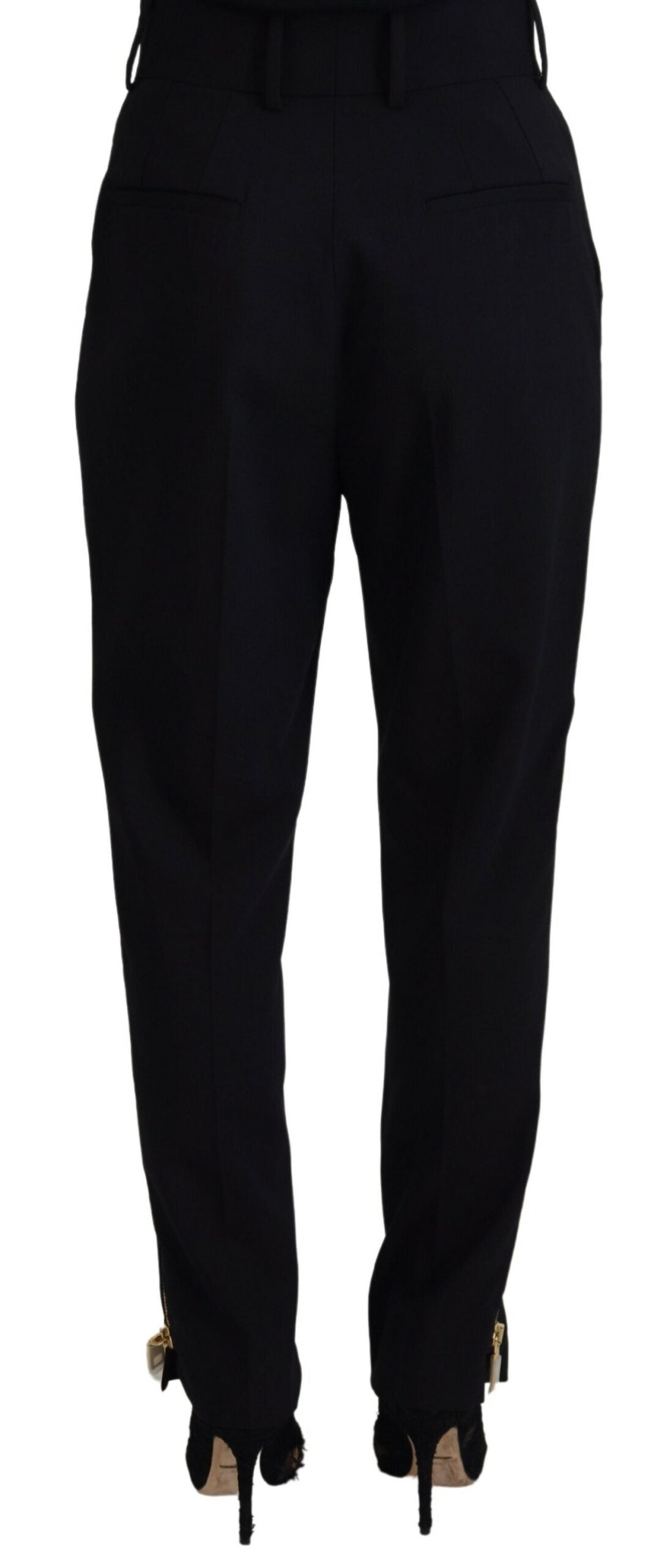 Dolce &amp; Gabbana Elegant High Waist Tapered Wool Pants