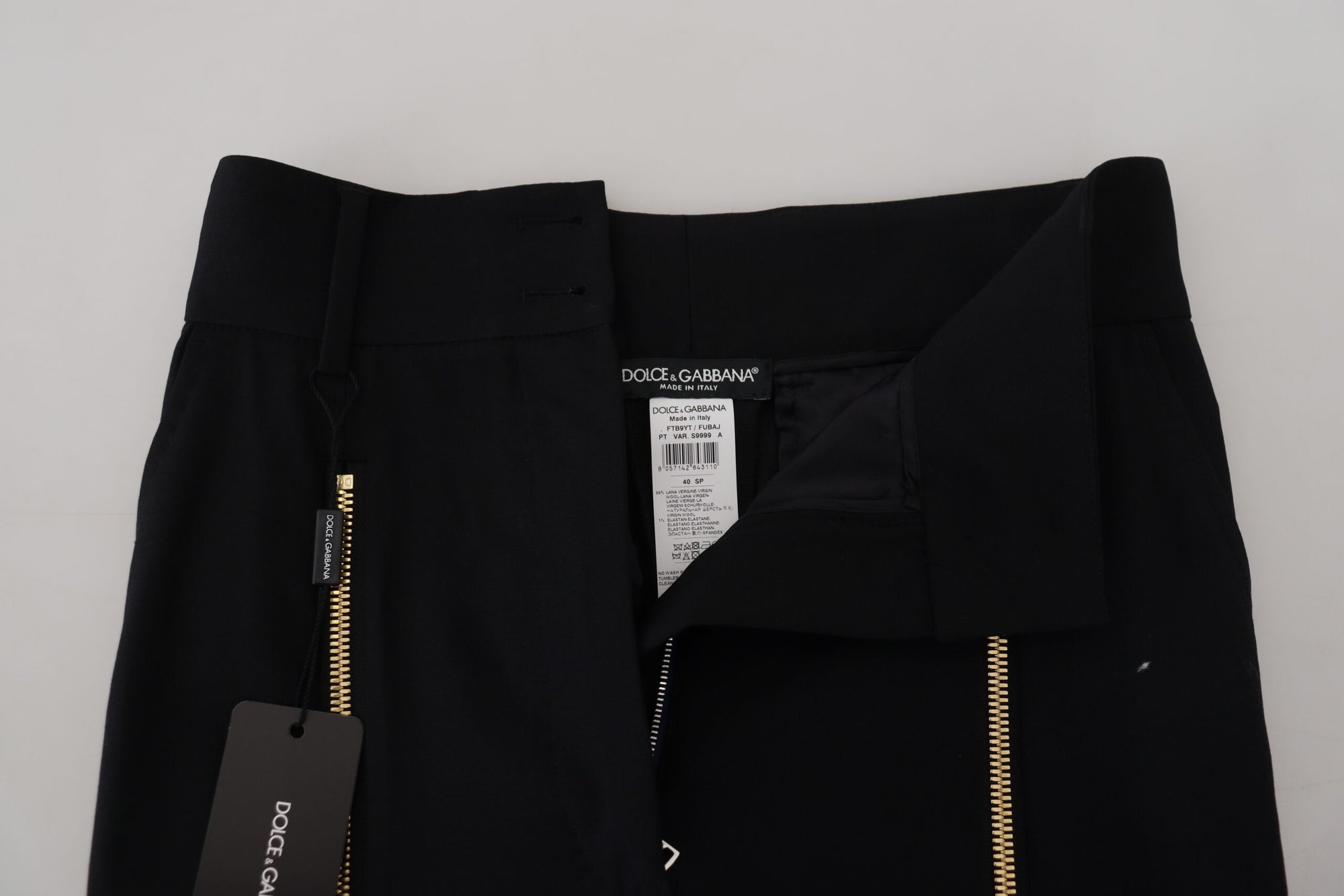Dolce &amp; Gabbana Elegant High Waist Tapered Wool Pants