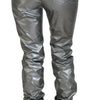 Dolce &amp; Gabbana Elegant High Waist Skinny Pants in Silver