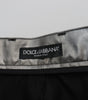 Dolce &amp; Gabbana Elegant High Waist Skinny Pants in Silver