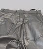 Dolce &amp; Gabbana Elegant High Waist Skinny Pants in Silver