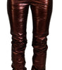 Dolce &amp; Gabbana High Waist Skinny Jeans in Metallic Bronze