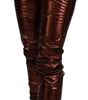 Dolce &amp; Gabbana High Waist Skinny Jeans in Metallic Bronze