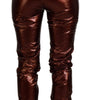 Dolce &amp; Gabbana High Waist Skinny Jeans in Metallic Bronze