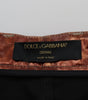 Dolce &amp; Gabbana High Waist Skinny Jeans in Metallic Bronze