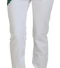 Dolce &amp; Gabbana Elegant White Mid Waist Skinny Jeans