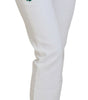 Dolce &amp; Gabbana Elegant White Mid Waist Skinny Jeans