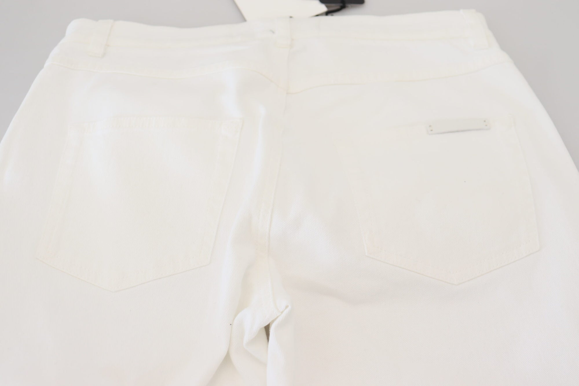 Dolce &amp; Gabbana Elegant White Mid Waist Skinny Jeans