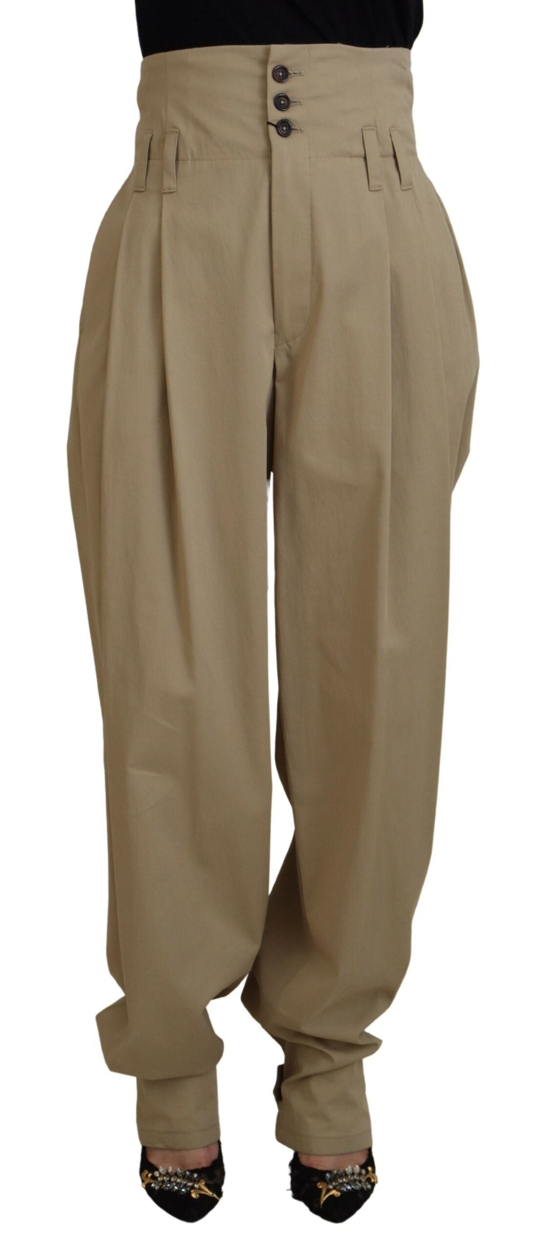Dolce &amp; Gabbana Elegant High Waist Tapered Trousers