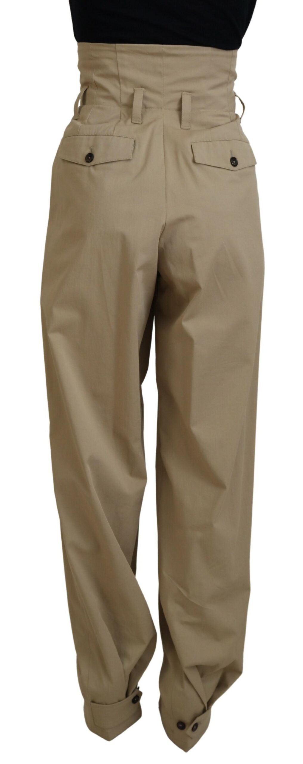 Dolce &amp; Gabbana Elegant High Waist Tapered Trousers