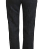 Dolce &amp; Gabbana Elegant Gray Striped Tapered Pants
