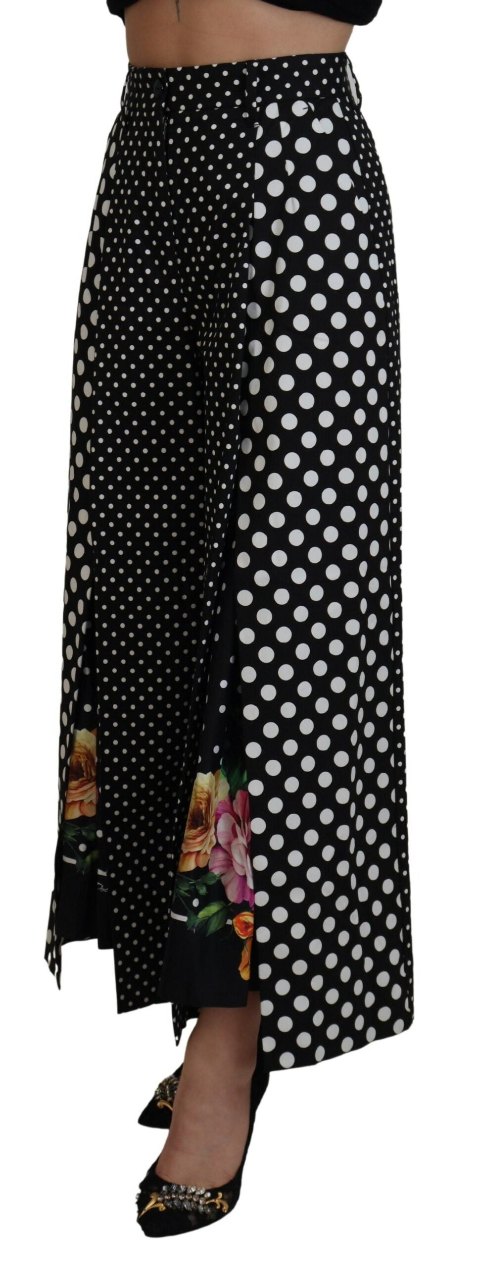 Dolce &amp; Gabbana Elegant High-Waist Polka Dot Pants