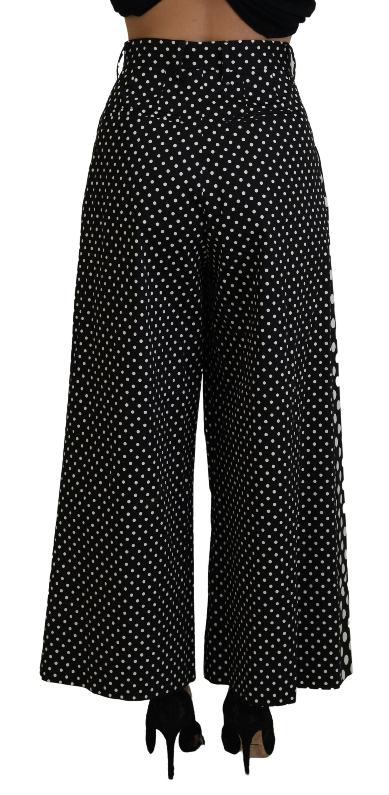 Dolce &amp; Gabbana Elegant High-Waist Polka Dot Pants