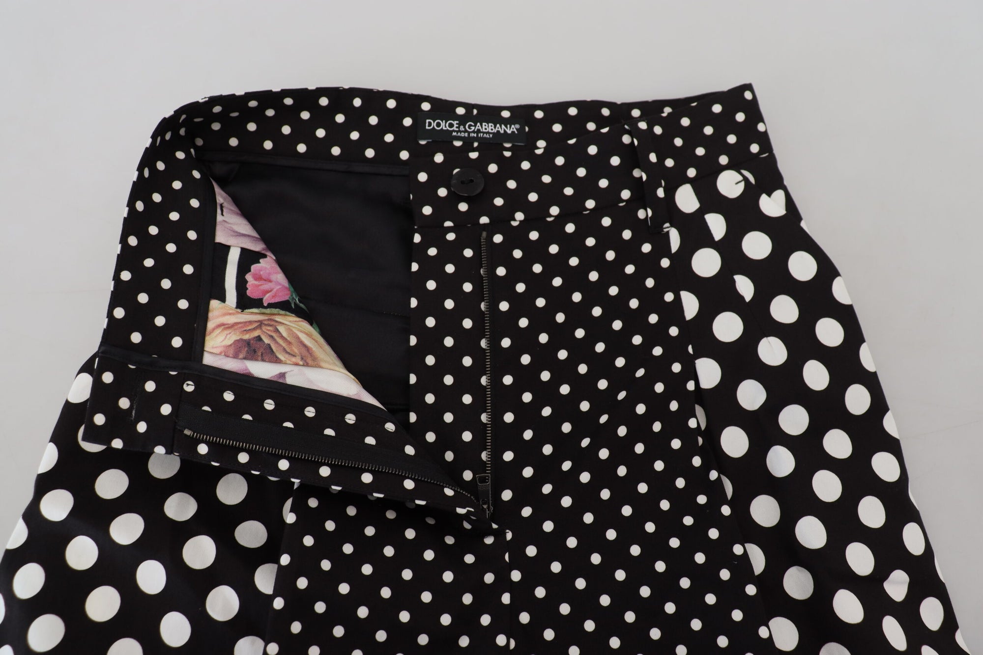 Dolce &amp; Gabbana Elegant High-Waist Polka Dot Pants