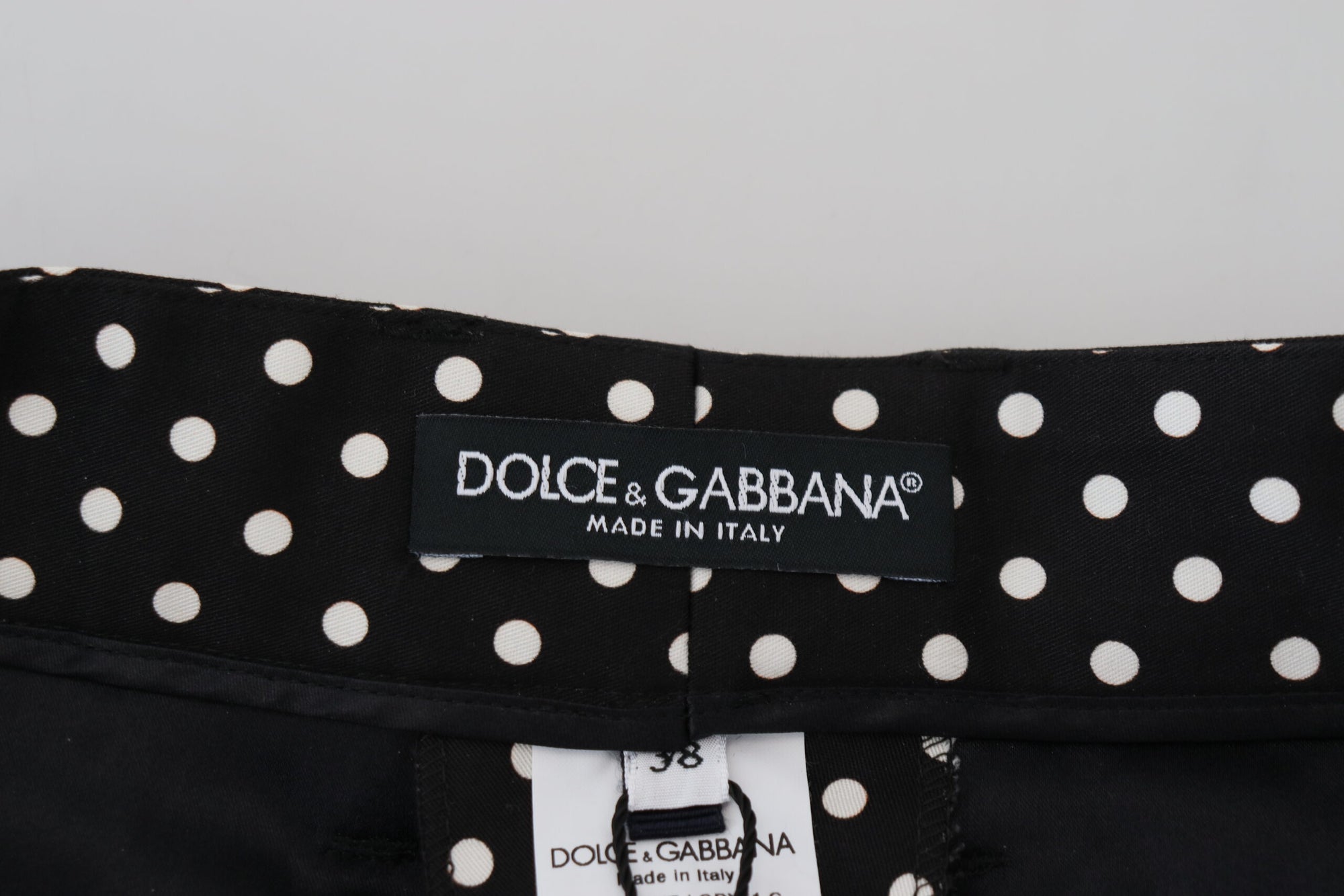 Dolce &amp; Gabbana Elegant High-Waist Polka Dot Pants