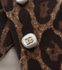 Dolce & Gabbana Brown Leopard Print Wool A-line Mini Skirt