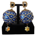 Boucles d'oreilles pendantes élégantes en cristal avec boule de Noël Dolce &amp; Gabbana