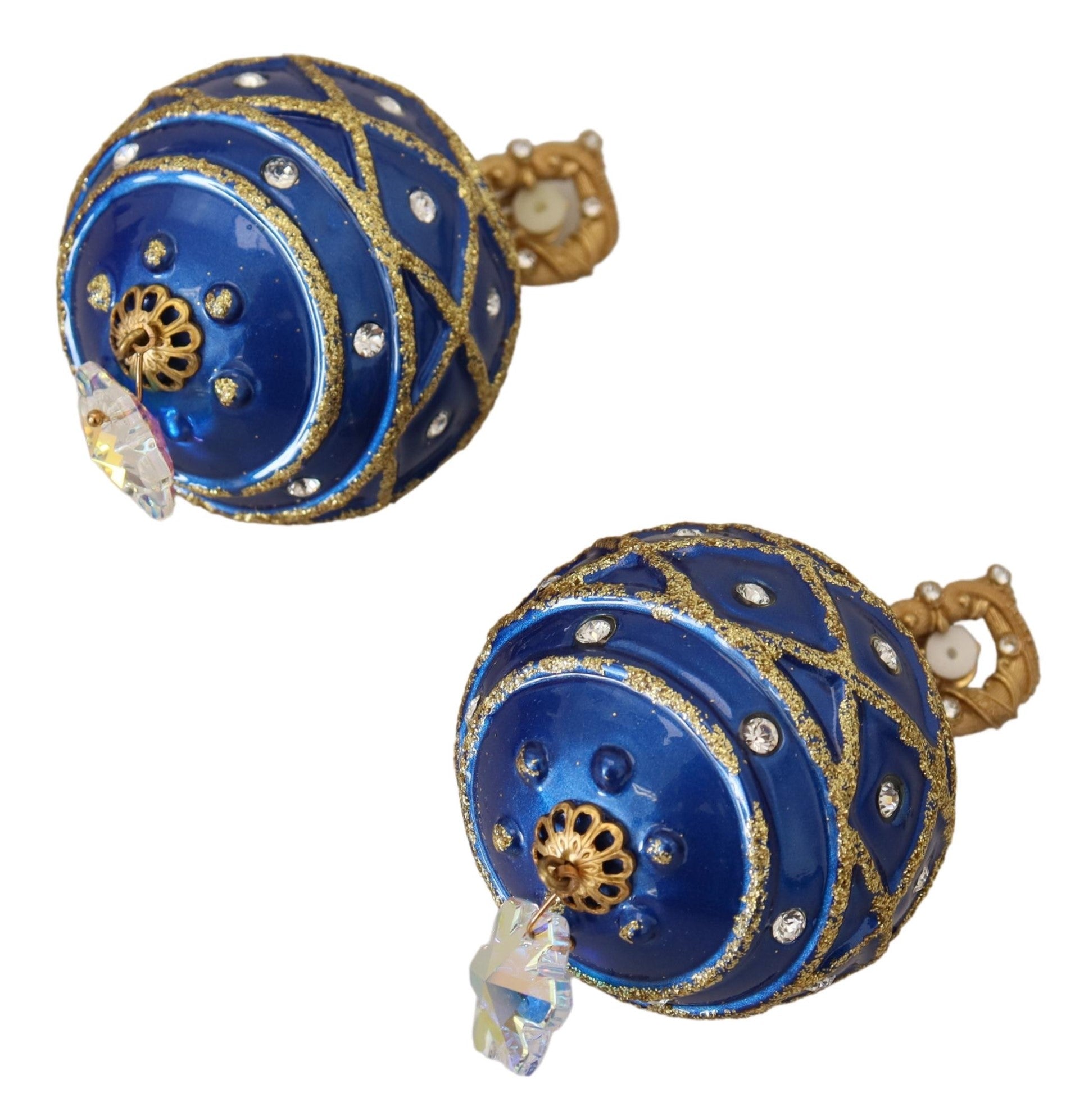 Boucles d'oreilles pendantes élégantes en cristal avec boule de Noël Dolce &amp; Gabbana