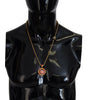 Dolce & Gabbana Gold Brass Chain SUPER PIG Pendant Logo Necklace