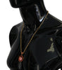 Dolce & Gabbana Gold Brass Chain SUPER PIG Pendant Logo Necklace