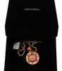 Dolce & Gabbana Gold Brass Chain SUPER PIG Pendant Logo Necklace