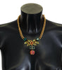 Dolce & Gabbana Elegant Gold-Tone Floral Fruit Necklace