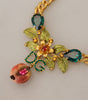 Dolce & Gabbana Elegant Gold-Tone Floral Fruit Necklace