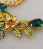 Dolce & Gabbana Elegant Gold-Tone Floral Fruit Necklace