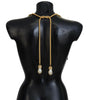 Dolce & Gabbana Gold Brass Sicily Crystal Robe Statement Necklace