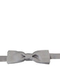 Dolce & Gabbana Gray Silk Adjustable Men Neck Papillon Bow Tie