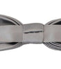 Dolce & Gabbana Gray Silk Adjustable Men Neck Papillon Bow Tie