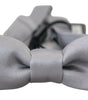 Dolce & Gabbana Gray Silk Adjustable Men Neck Papillon Bow Tie