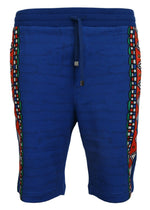 Dolce &amp; Gabbana Short élégant en coton imprimé multicolore