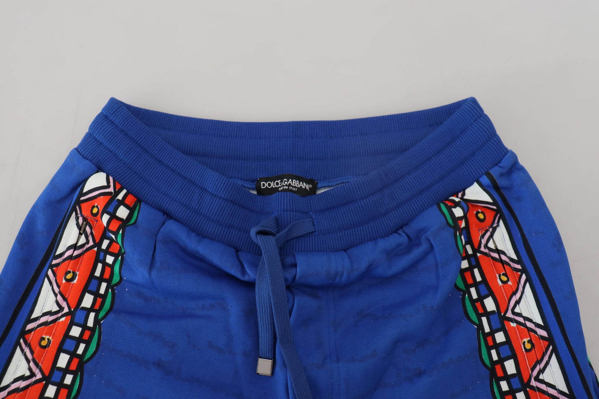 Dolce &amp; Gabbana Short élégant en coton imprimé multicolore