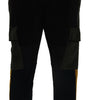 Dolce & Gabbana Black Yellow Cotton Men Pants