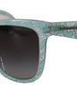 Dolce & Gabbana Blue DG4190 Lace Crystal Acetate Butterfly Sunglasses