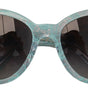 Dolce & Gabbana Blue DG4190 Lace Crystal Acetate Butterfly Sunglasses