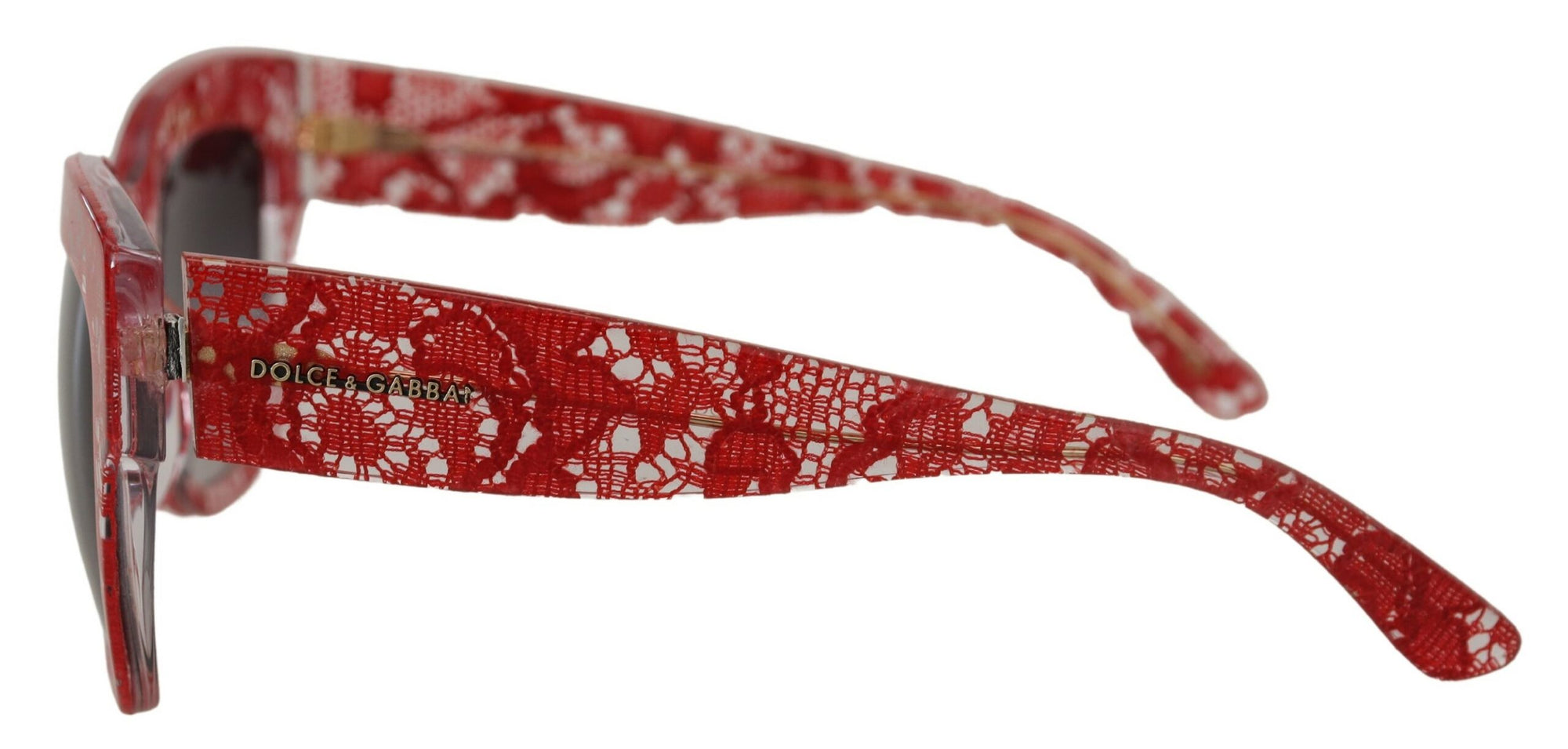 Dolce & Gabbana Red DG4231F Lace Acetate Rectangle Shades Sunglasses