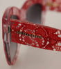 Dolce & Gabbana Red DG4231F Lace Acetate Rectangle Shades Sunglasses