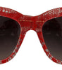 Dolce & Gabbana Red DG4231F Lace Acetate Rectangle Shades Sunglasses