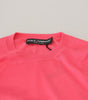 Dolce & Gabbana Pink Silk Cropped Crewneck Pullover Sweater