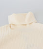 Dolce & Gabbana Ivory Turtleneck Distressed Cuff Pullover Sweater