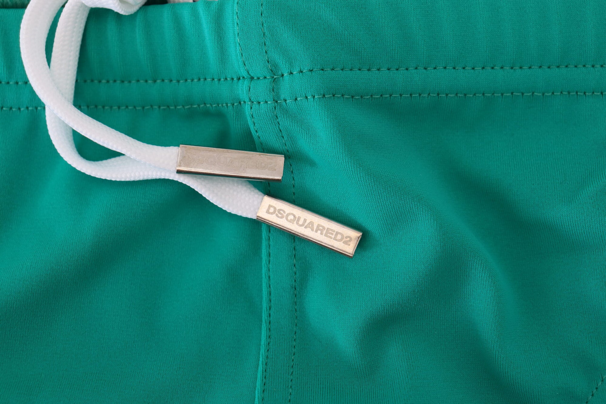Slip de bain vert chic Dsquared² avec logo blanc