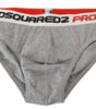 Slip élégant en coton stretch gris Dsquared²